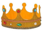 Gold Fabric King Crown by HalloweenStore.com