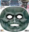 Zombie Temporary Facial Tattoo by HalloweenStore.com