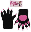 Forum Novelties Women's Black with Pink Cat Paws Adult Costume Gloves by HalloweenStore.com