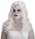 Womens Spirited Ghost Wig Long White Wavy Wig by HalloweenStore.com