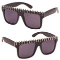 Small Spike Black Frame Dark Tinted Sunglasses by HalloweenStore.com