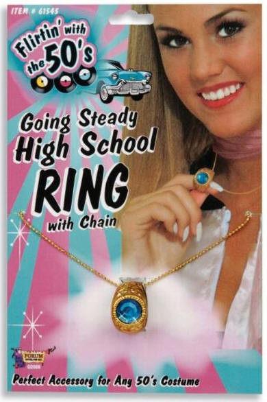Going Steady 50's High School Class Ring Chain Poodle Costume Accessory by HalloweenStore.com