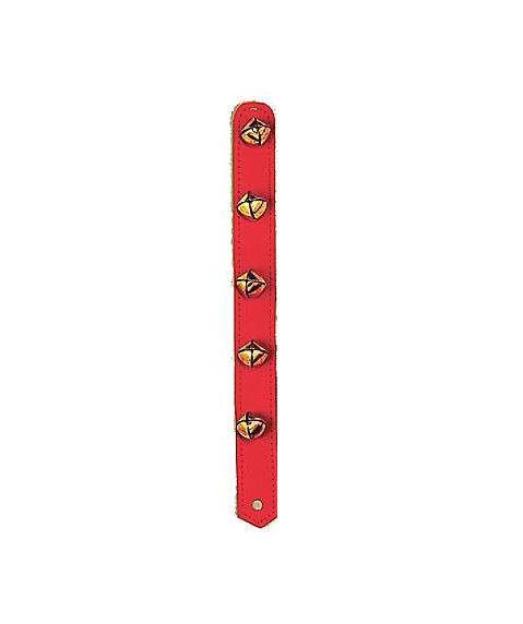 Deluxe Red Vinyl Santa Jingle Bells Strap Costume Accessory Prop by HalloweenStore.com