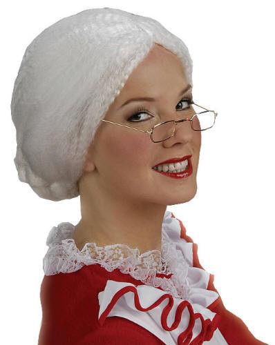 Mrs. Santa Claus Wig Christmas Old Woman Bun by HalloweenStore.com