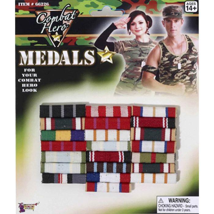 Combat Hero Military Medals Bars Costume Accessory by HalloweenStore.com