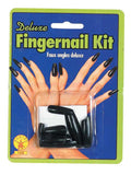 Fake Black Sculpted Horror Fingernails by HalloweenStore.com