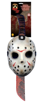 Friday the 13th Jason Mask & Machete Costume Accessory Set by HalloweenStore.com