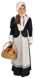 Pilgrim Girl Thanksgiving Colonial Child Costume Small 4-6 by HalloweenStore.com