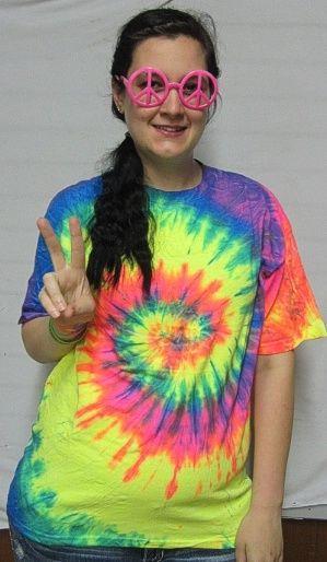XL Tye Dye Shirt Bright Tie Dye Shirt Hot PINK by HalloweenStore.com