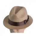 Tan Fedora Hat Indiana Kruger Gangster Brown Hat by HalloweenStore.com