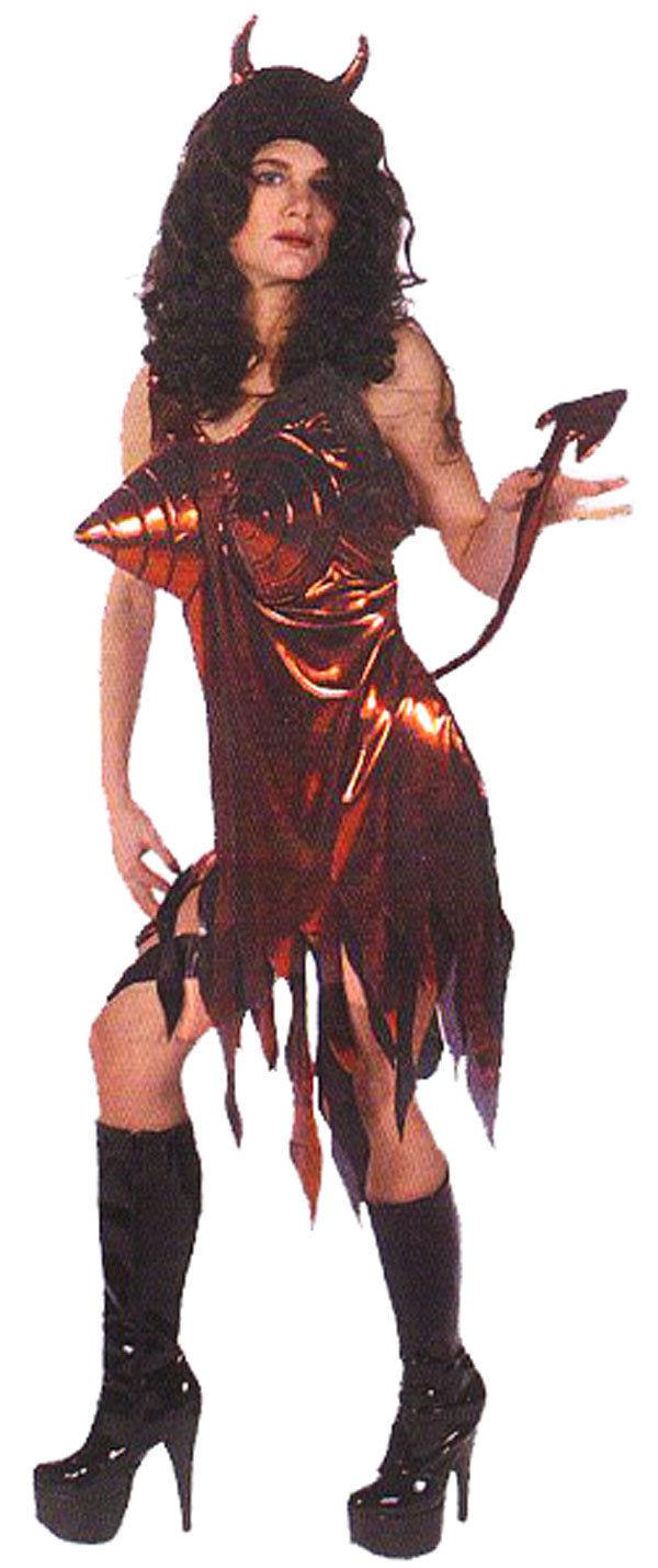 Sexy Perky Devil 2 Piece Adult Madonna Cone Pointed Chest Costume by HalloweenStore.com