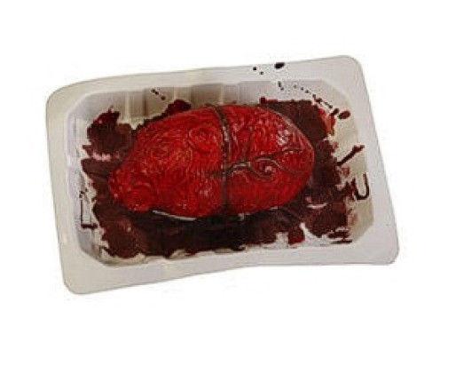 Bloody Banquet Heart in a Butcher's Meat Tray Prop by HalloweenStore.com