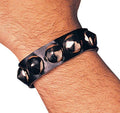 Single Studded Biker Goth Wristband Costume Accessory by HalloweenStore.com