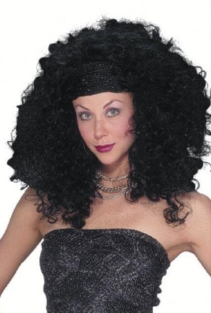 Deluxe Black Glamour Pop Star "Christina" Costume Wig by HalloweenStore.com