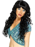 Long Curly Black Siren Women's Costume Wig One Size by HalloweenStore.com