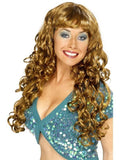Long Curly Brown Siren Women's Costume Wig One Size by HalloweenStore.com