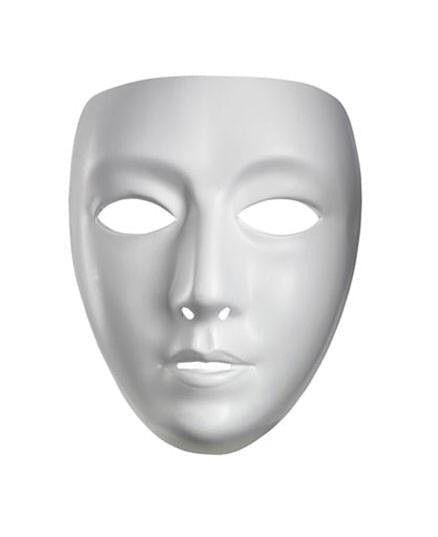 Blank White Female Adult Mask by HalloweenStore.com