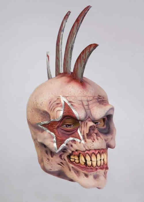 Razor Rocker Skull with Mohawk Adult Mask by HalloweenStore.com