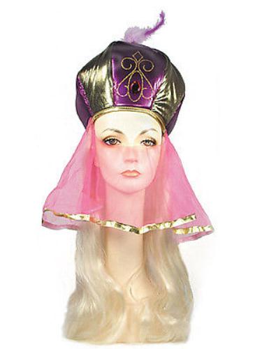 Arab Genie Headdress with Attached Blonde Hair Wig by Lacey Wigs by HalloweenStore.com