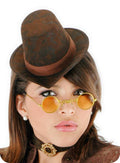 Female Steampunk Accessory Mini Hat Glasses and Choker Kit by HalloweenStore.com