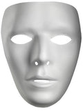 Blank White Male Adult Plastic Mask by HalloweenStore.com