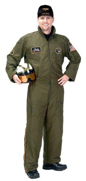 Aeromax Great Quality Armed Forces Pilot Adult Costume Large by HalloweenStore.com