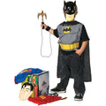 DC Superhero Child Boy Dress up Trunk Superman Batman and Robin Trio Costume Kit by HalloweenStore.com