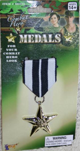 Combat Hero Single Military Medal Costume Accessory by HalloweenStore.com