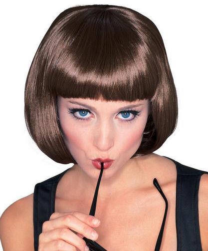 Auburn Brown Supermodel Short Bob Wig by HalloweenStore.com