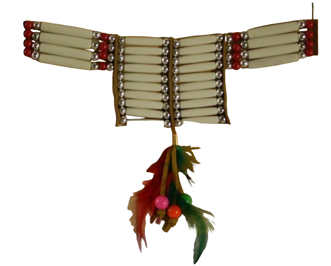 Native American Warrior Choker Necklace Indian Neckpiece by HalloweenStore.com