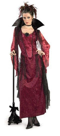 Burgundy Gothic Vampira Adult Costume by HalloweenStore.com