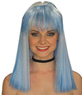 Frostina Blue and White Wig with Bangs by HalloweenStore.com