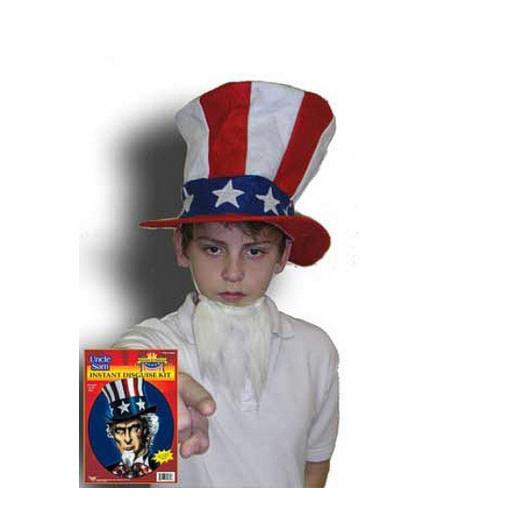 Uncle Sam Instant Disguise Hat and Beard 4th of July Patriotic Costume Kit by HalloweenStore.com