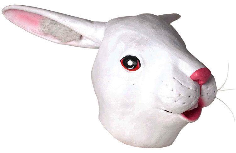 Deluxe Latex Rabbit Adult Mask by HalloweenStore.com