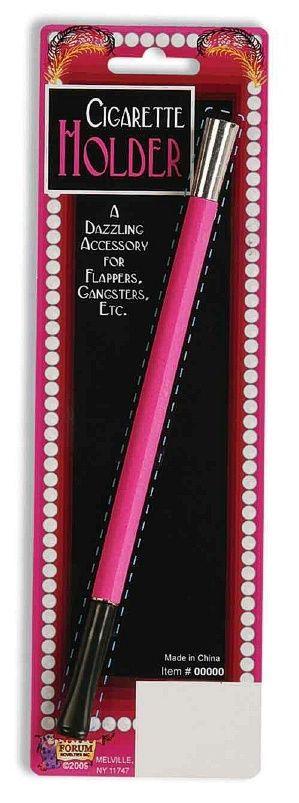 Long Pink Cigarette Holder 20's Flapper Accessory by HalloweenStore.com