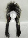 Headbanger Adult Long Frosted Black Wig with Bangs by HalloweenStore.com