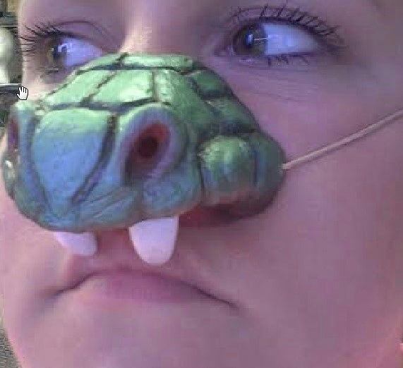 Cobra Snake Nose with Fangs Costume Accessory on an Elastic Band by HalloweenStore.com