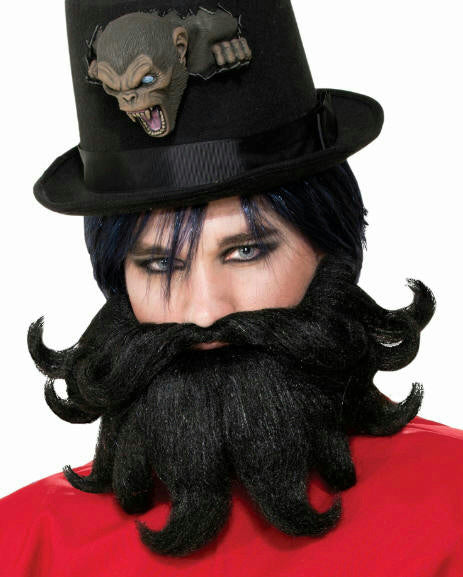 Scoundrel Black Moustache and Beard by HalloweenStore.com