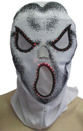 White Fiber Optic Skull Hood Costume Accessory by HalloweenStore.com