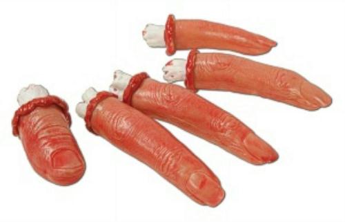 Bloody Cut Off Fingers Halloween Decor by HalloweenStore.com