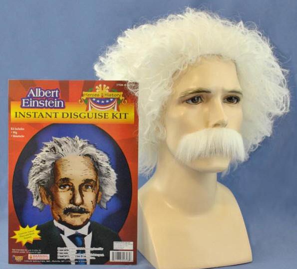 Einstein Mad Scientist Wig and Mustache Costume Kit by HalloweenStore.com