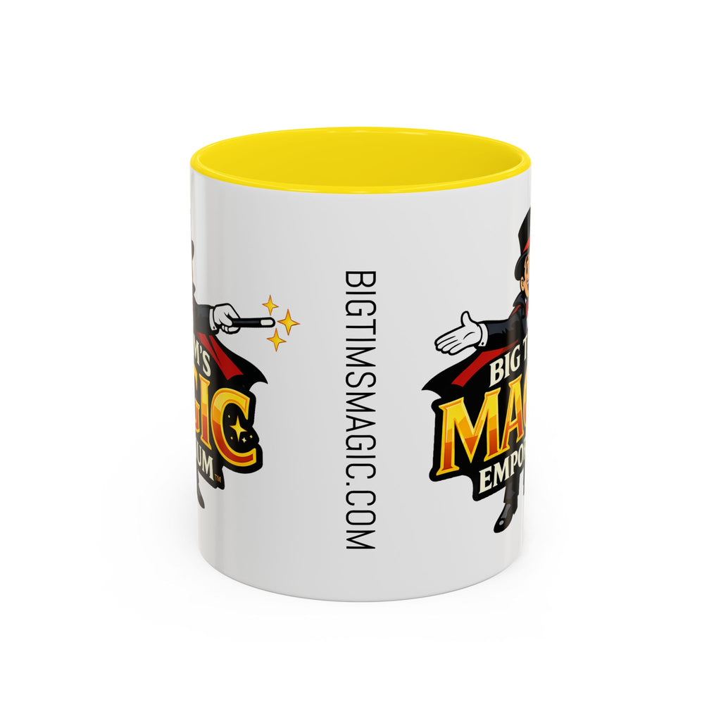 Magic Logo Coffee Mug — "Big Tim's Magic Emporium" Accent Mug (11/15oz) by Printify
