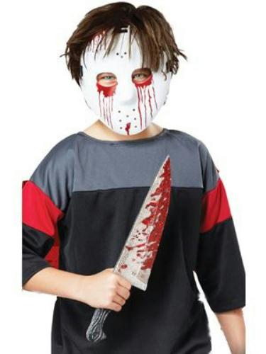 Slasher Hockey Mask and Knife Costume Accessory Set by HalloweenStore.com