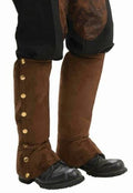 Brown Suede Steampunk Boot Spats by HalloweenStore.com