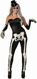 Sassy Skeleton Womens Black Costume Leggings with Bone Print by HalloweenStore.com