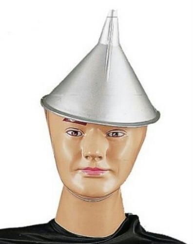 Silver Plastic Tin Man Funnel Top Hat Costume Accessory by HalloweenStore.com