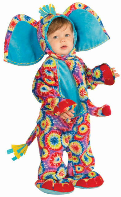 Party Animals Psychedelic Elephant Infant Tie Dye Baby Costume by HalloweenStore.com