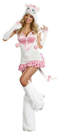 Pretty Kitty Sexy Adult Costume Hooded Dress and Boot Covers Size XL 14-16 by HalloweenStore.com