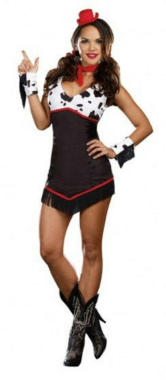 Ridin' Broncos Sexy Cowgirl Adult Costume MEDIUM by HalloweenStore.com