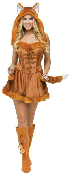 Foxy Lady Sexy Adult Sexy Fox Costume S/M by HalloweenStore.com